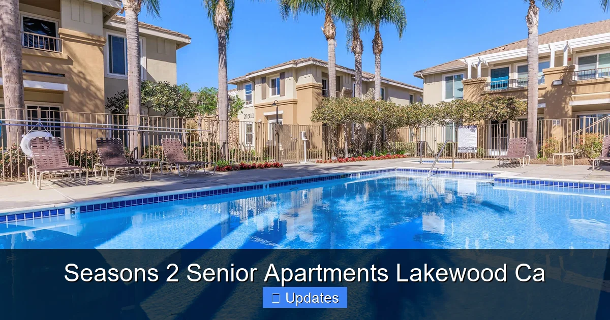 Seasons 2 Senior Apartments Lakewood Ca