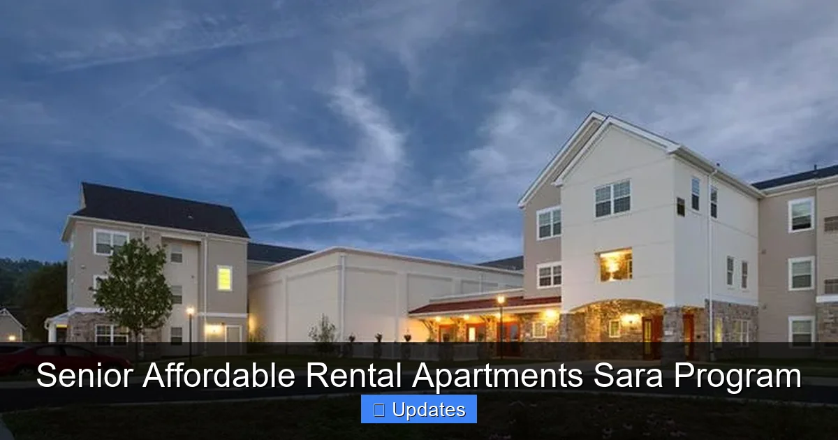 Senior Affordable Rental Apartments Sara Program