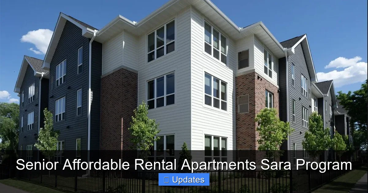 Senior Affordable Rental Apartments Sara Program - SeniorsProTalk