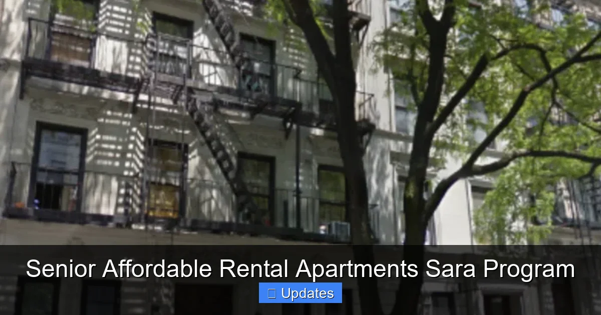 Senior Affordable Rental Apartments Sara Program