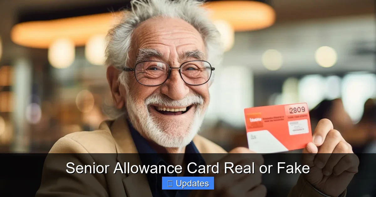 Senior Allowance Card Real or Fake - SeniorsProTalk