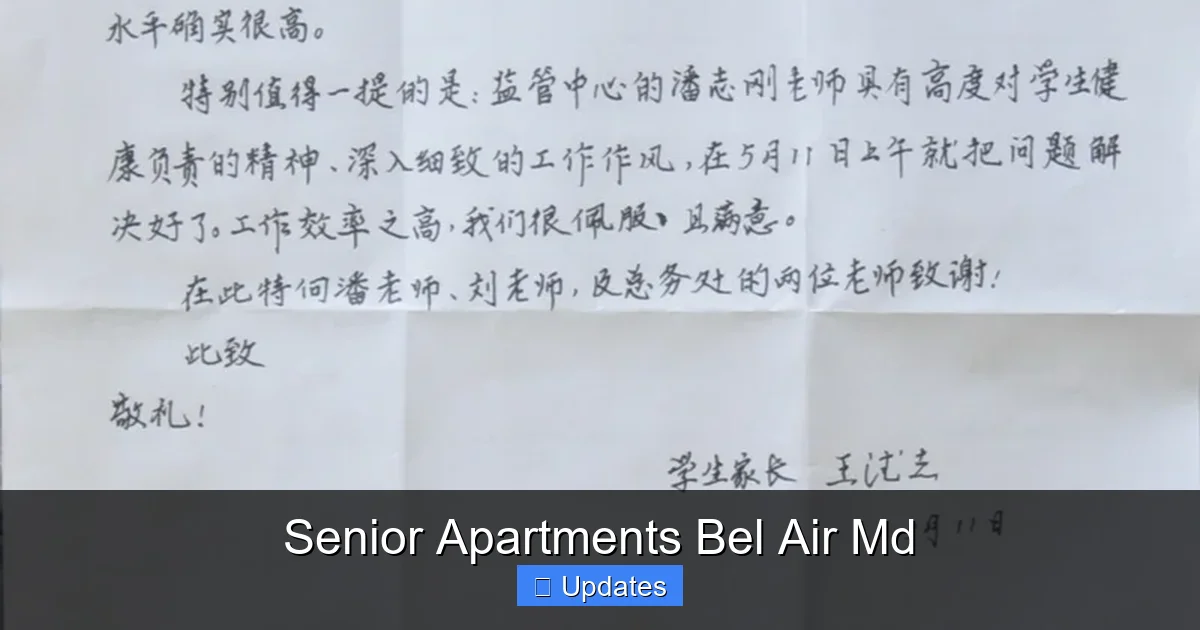 Senior Apartments Bel Air Md