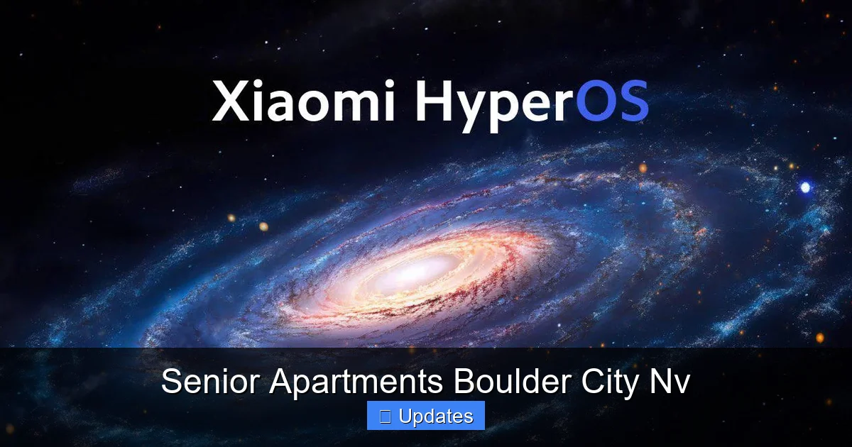 Senior Apartments Boulder City Nv