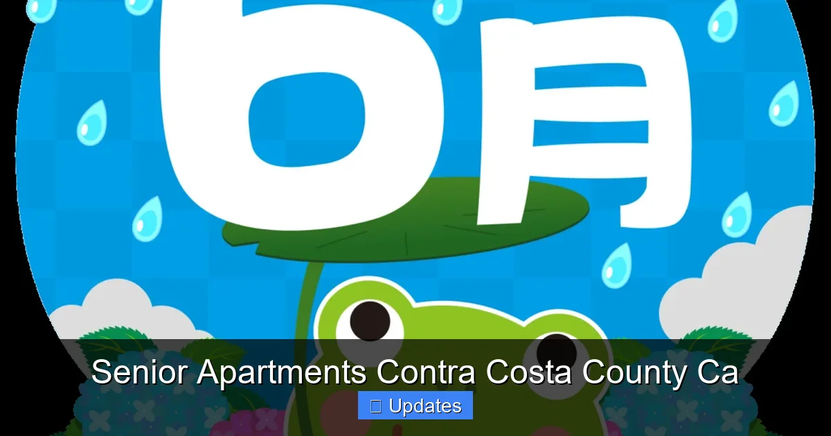 Senior Apartments Contra Costa County Ca
