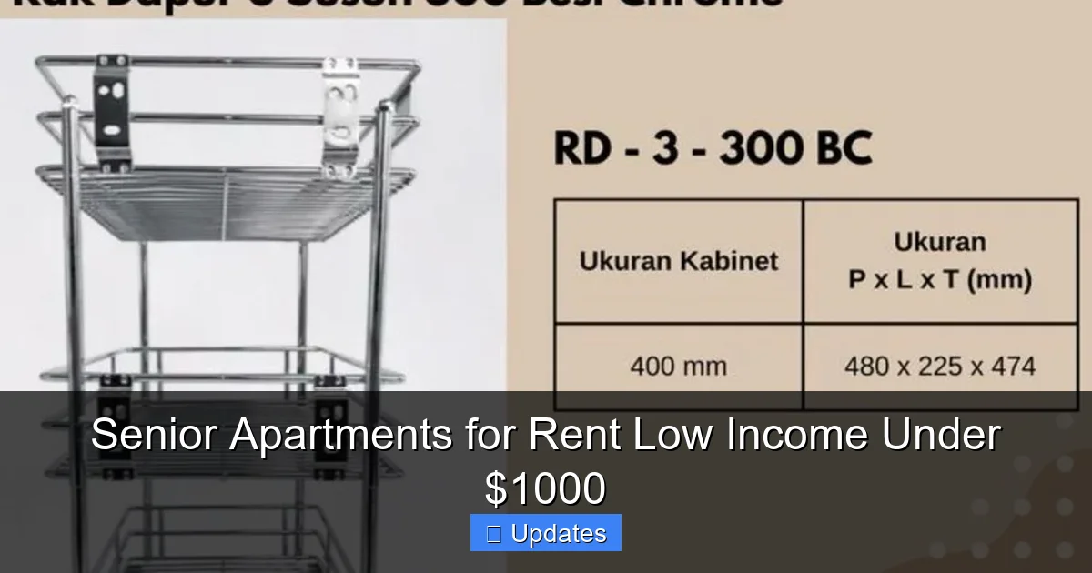 Senior Apartments for Rent Low Income Under $1000