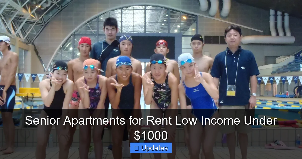 Senior Apartments for Rent Low Income Under $1000