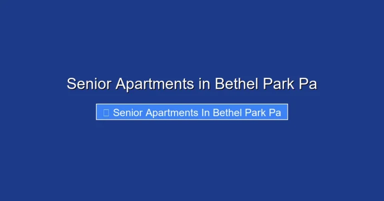 Senior Apartments in Bethel Park Pa