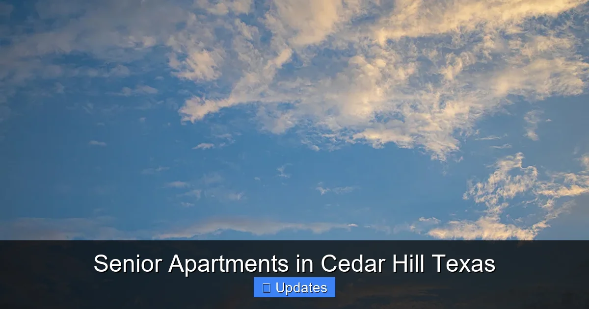 Senior Apartments in Cedar Hill Texas