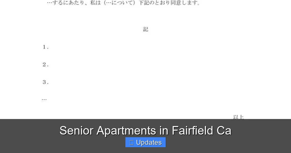 Senior Apartments in Fairfield Ca