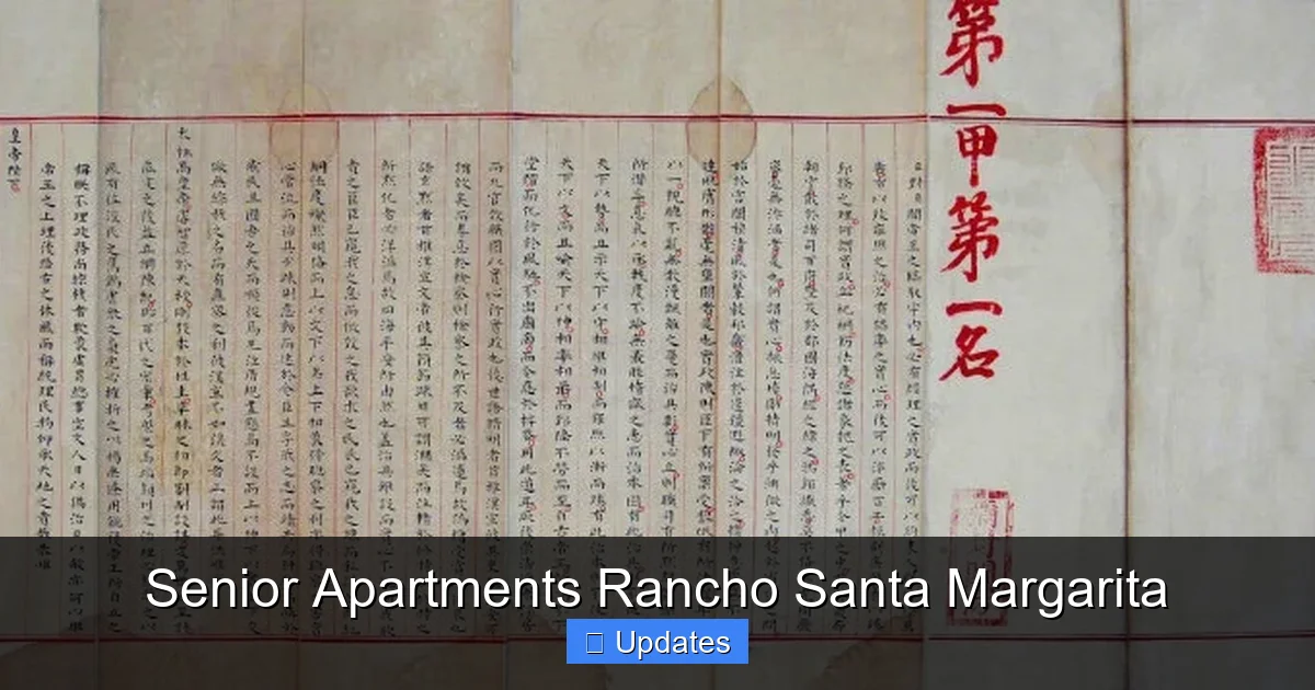 Senior Apartments Rancho Santa Margarita