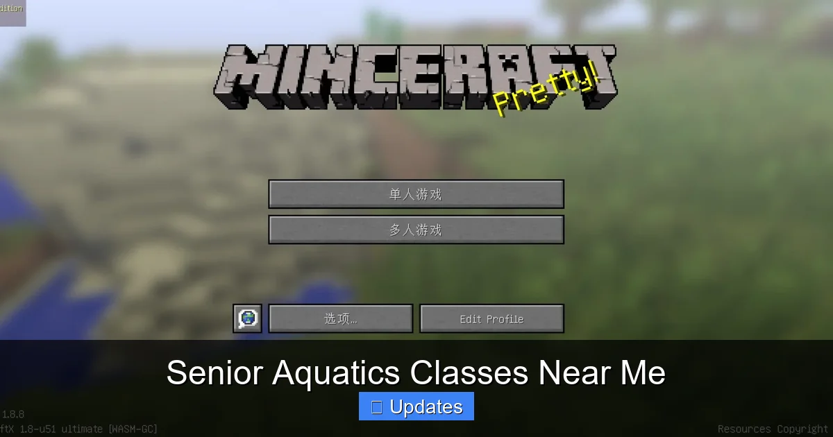 Senior Aquatics Classes Near Me
