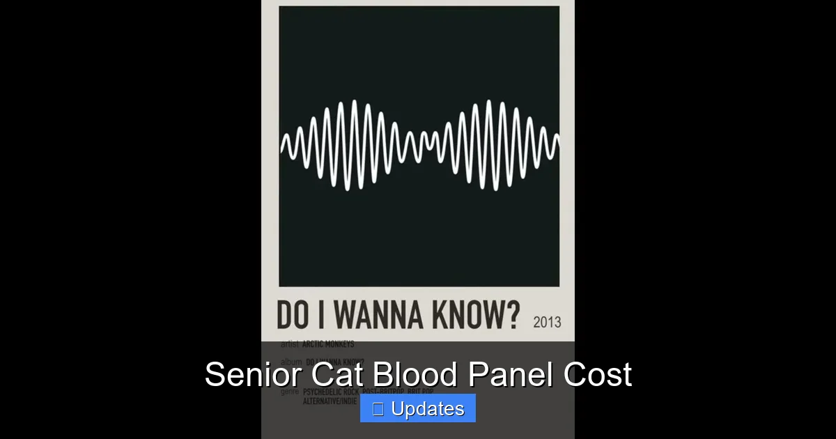 Senior Cat Blood Panel Cost