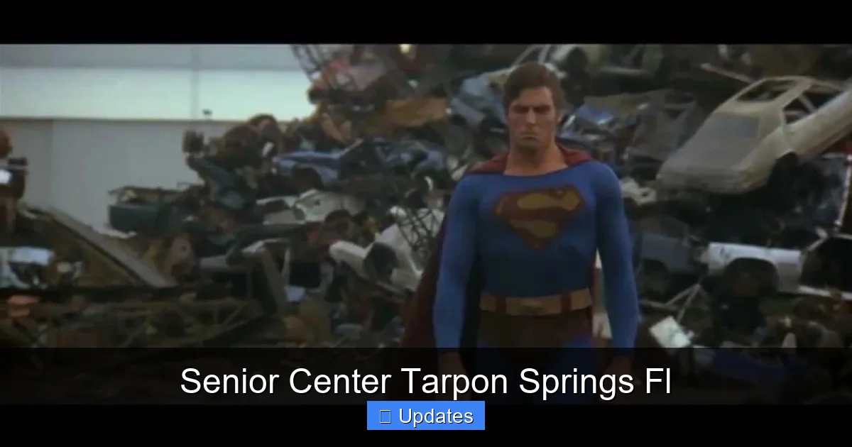 Senior Center Tarpon Springs Fl