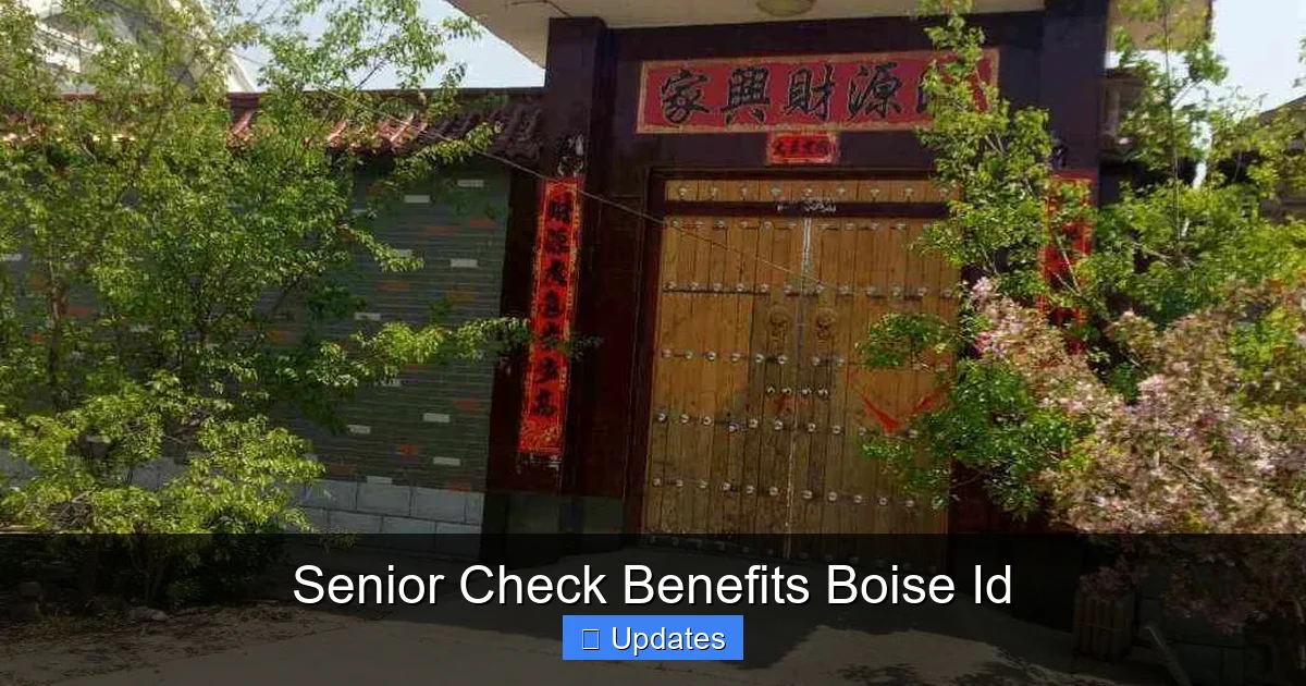 Senior Check Benefits Boise Id