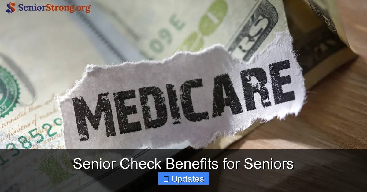 Senior Check Benefits for Seniors
