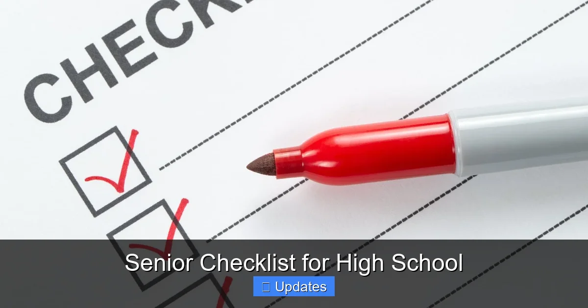 Senior Checklist for High School