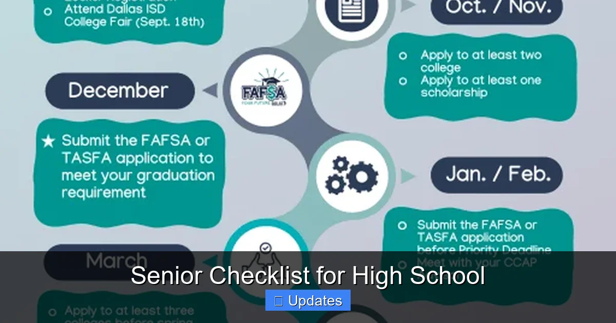 Senior Checklist for High School