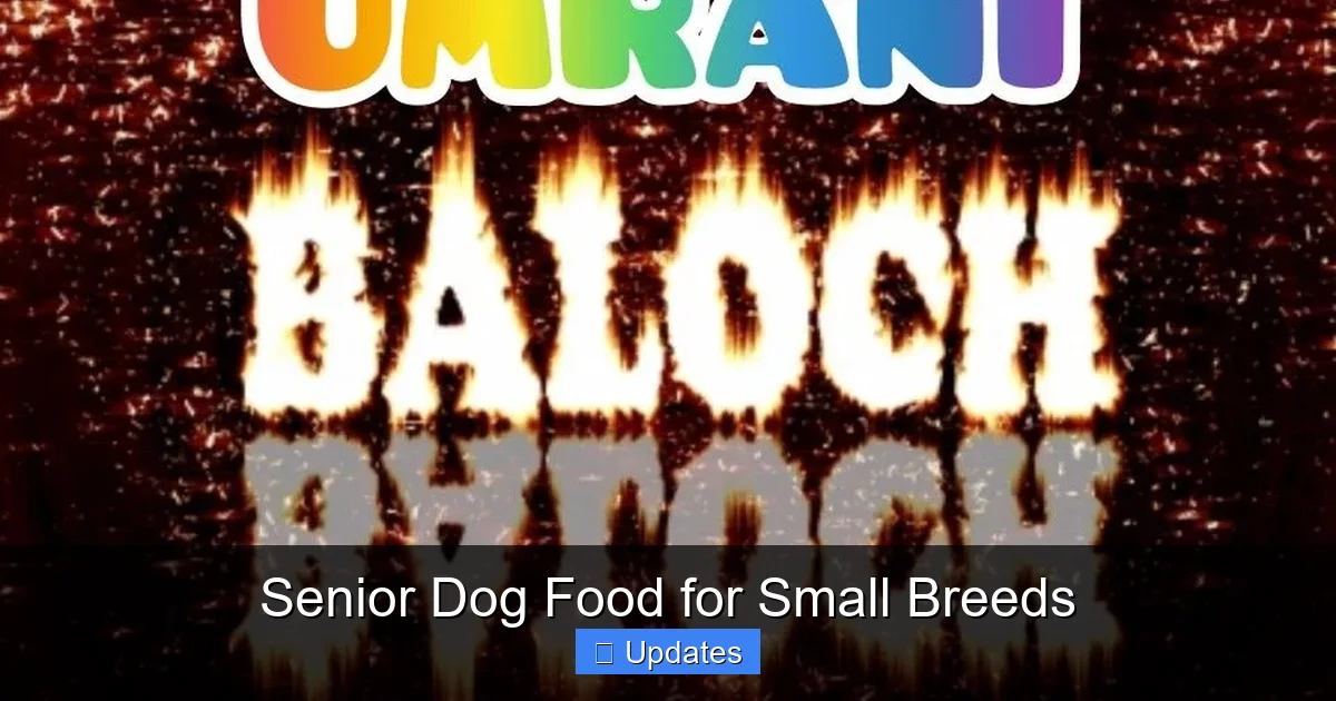 Senior Dog Food for Small Breeds