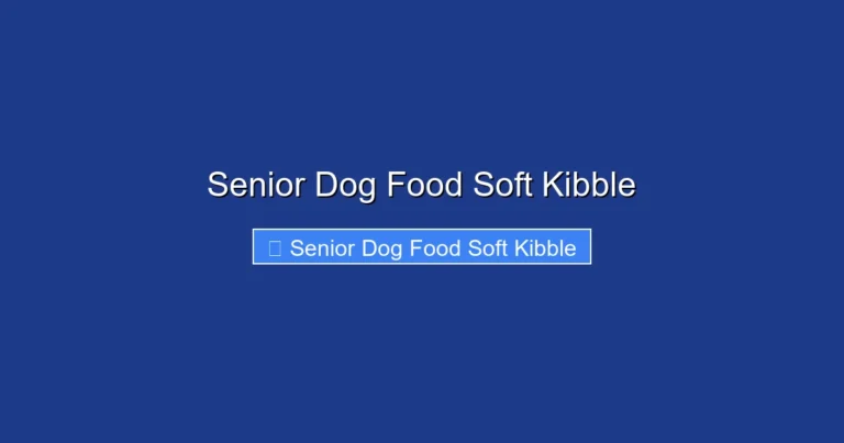 Senior Dog Food Soft Kibble