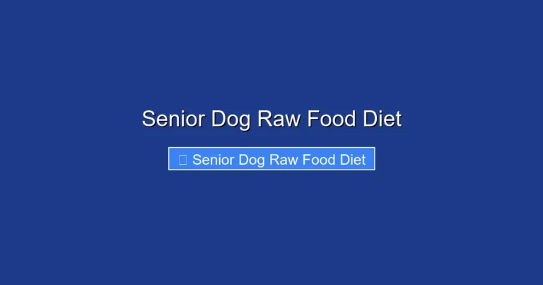 Senior Dog Raw Food Diet