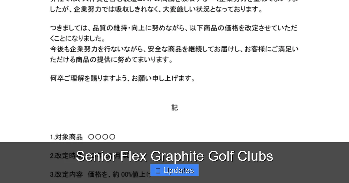 Senior Flex Graphite Golf Clubs