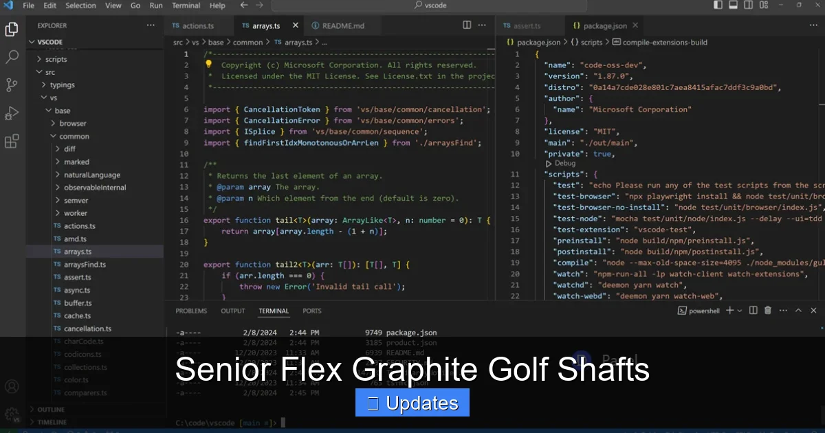 Senior Flex Graphite Golf Shafts