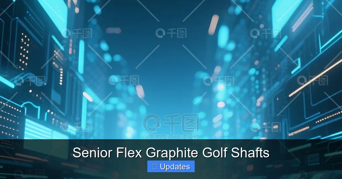 Senior Flex Graphite Golf Shafts