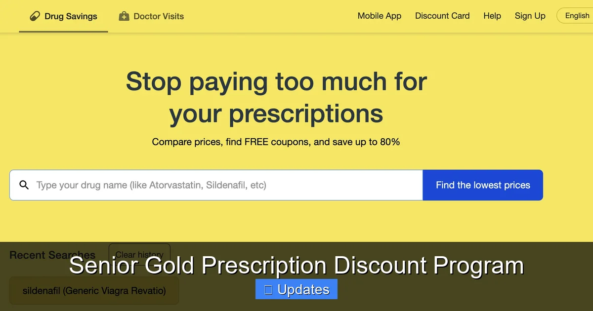 Senior Gold Prescription Discount Program