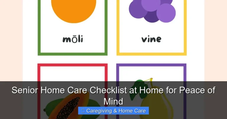Senior Home Care Checklist at Home for Peace of Mind