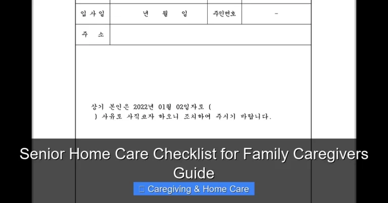 Senior Home Care Checklist for Family Caregivers Guide