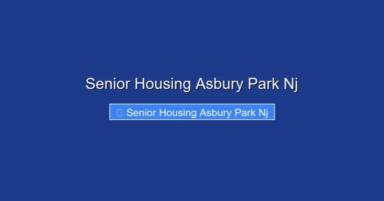 Senior Housing Asbury Park Nj