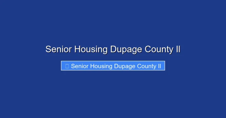 Senior Housing Dupage County Il