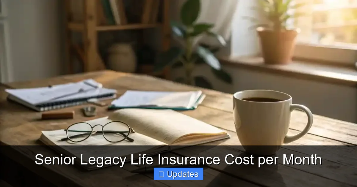 Senior Legacy Life Insurance Cost per Month