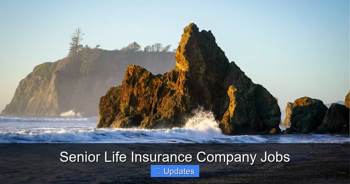 Senior Life Insurance Company Jobs
