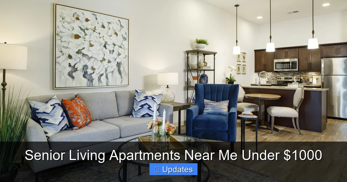 Senior Living Apartments Near Me Under $1000