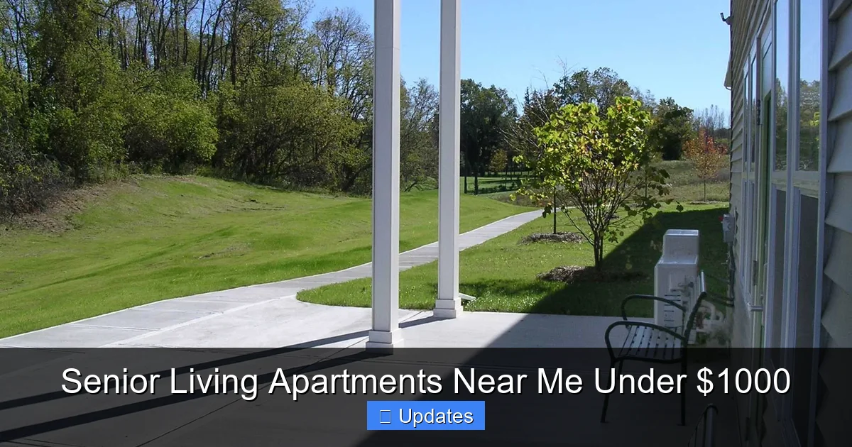 Senior Living Apartments Near Me Under $1000