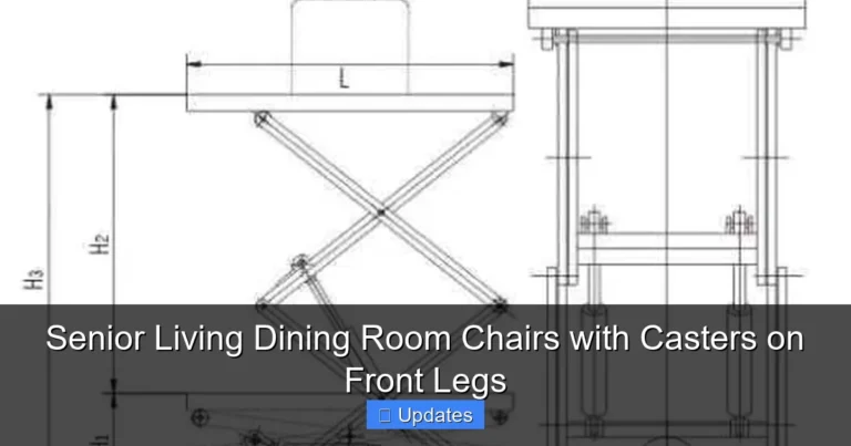 Senior Living Dining Room Chairs with Casters on Front Legs