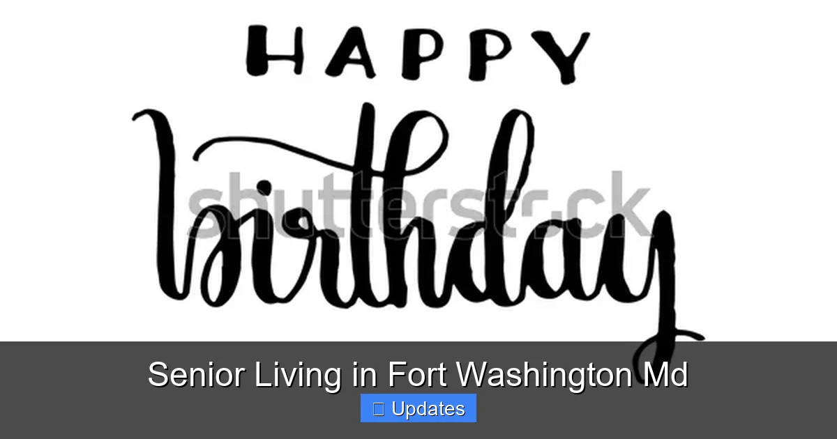 Senior Living in Fort Washington Md