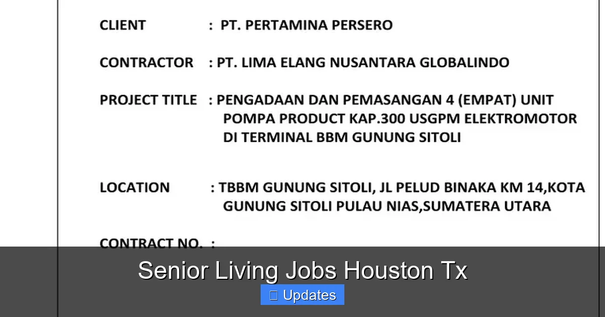 Senior Living Jobs Houston Tx
