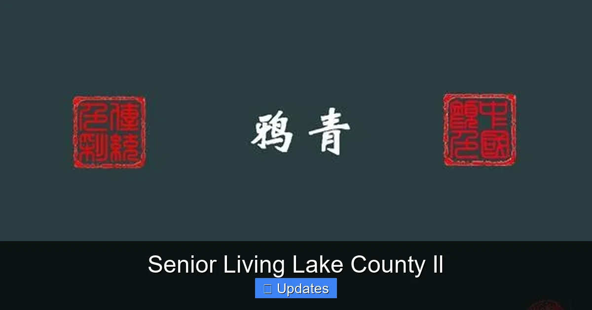 Senior Living Lake County Il