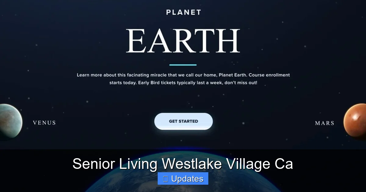 Senior Living Westlake Village Ca