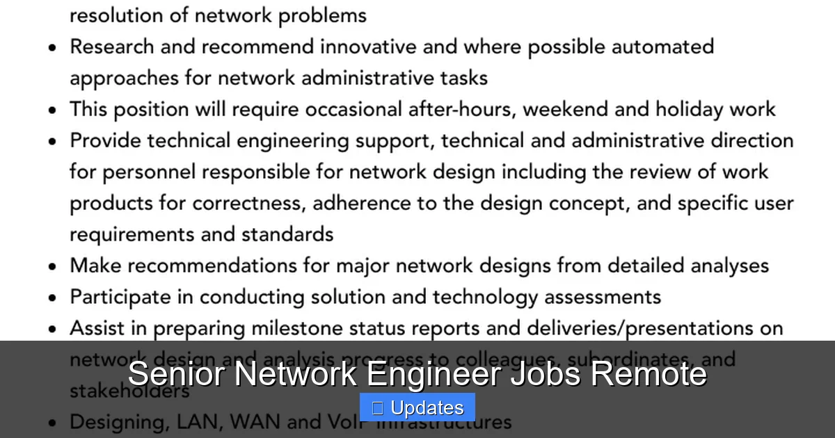 Senior Network Engineer Jobs Remote - SeniorsProTalk