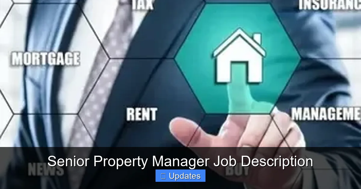 Senior Property Manager Job Description