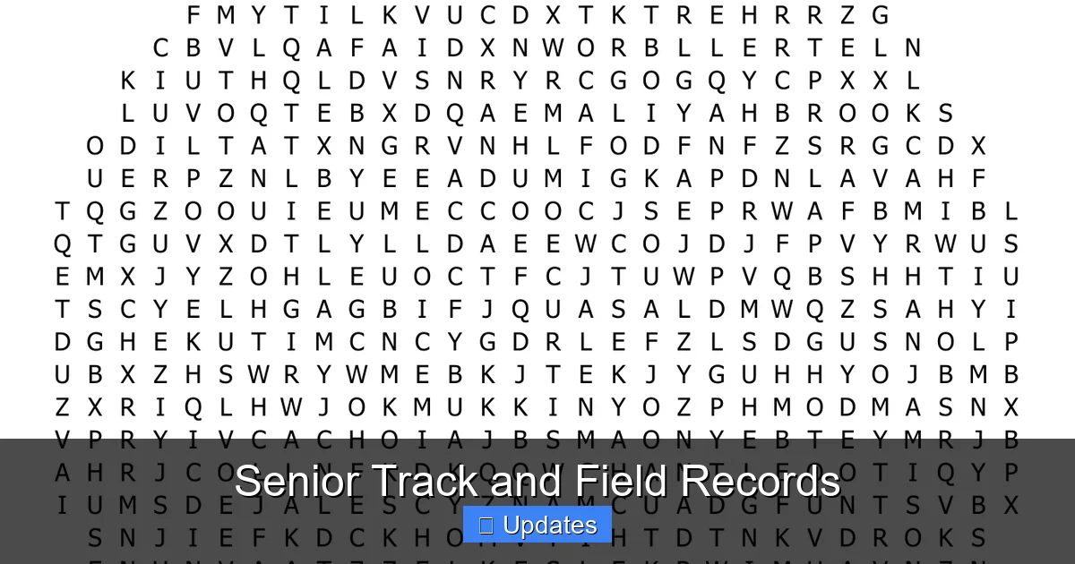 Senior Track and Field Records - SeniorsProTalk