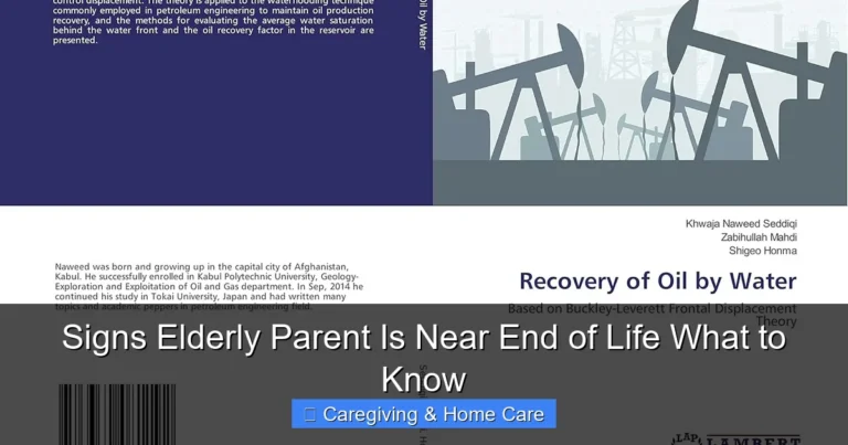Signs Elderly Parent Is Near End of Life What to Know