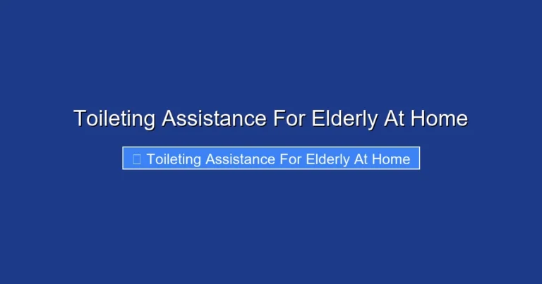 Toileting Assistance For Elderly At Home
