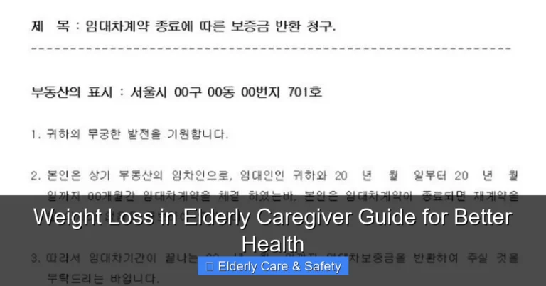 Weight Loss in Elderly Caregiver Guide for Better Health