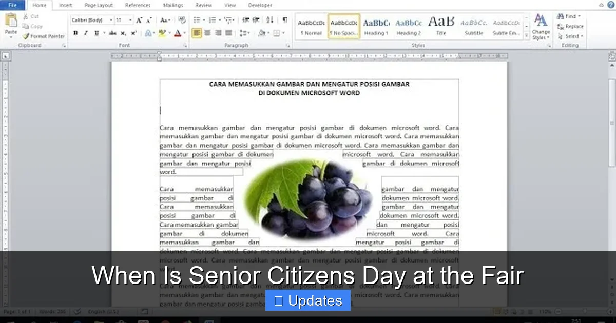 When Is Senior Citizens Day at the Fair