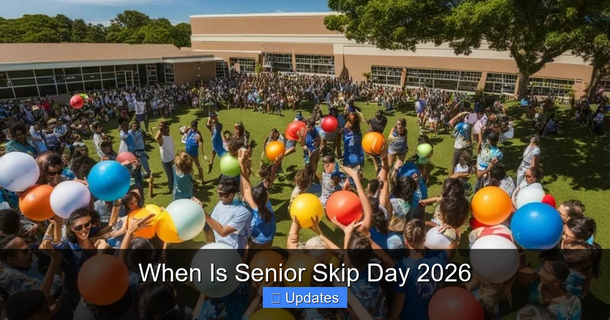 When Is Senior Skip Day 2026