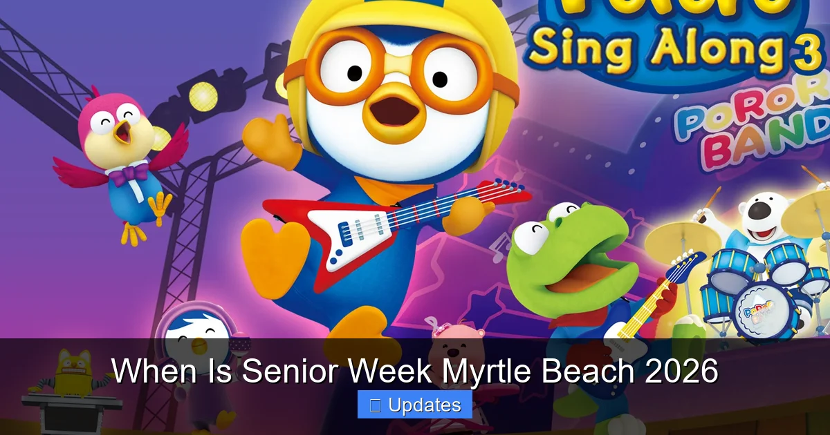 When Is Senior Week Myrtle Beach 2026